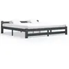 Image de vidaXL Lit cadre sans matelas - Gris foncé 200x200 cm
