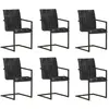 Image de Lot de 6 chaises cantilever - Noir