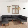 Image de vidaXL Salon de jardin 8 pcs - Résine tressée gris