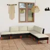 Image de vidaXL Salon de jardin 6 pcs Résine tressée - Noir