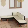 Image de vidaXL Salon de jardin 6 pcs - Résine tressée noire