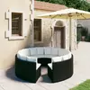 Image de vidaXL Salon de jardin 8 pcs avec coussins Résine tressée Noir