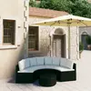 Image de vidaXL Salon de jardin 5 pcs Résine tressée noir