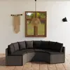 Image de vidaXL Salon de jardin 4 pcs résine tressée gris