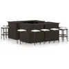 Image de vidaXL Ensemble de bar de jardin 16 pcs - Marron