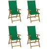 Image de vidaXL Chaises inclinables de jardin avec coussins