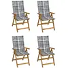 Image de vidaXL Chaises inclinables de jardin - Lot de 4