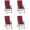 Image de vidaXL Chaises inclinables de jardin lot de 4 - Bois acacia