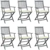 Image de vidaXL Chaises pliables d'extérieur lot de 6