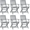 Image de Vidaxl vidaXL Chaises pliables d'extérieur lot de 6 Bois d'acacia
