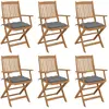 Image de vidaXL Chaises Pliables Acacia avec Coussins