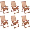 Image de vidaXL Chaises pliables de jardin lot de 6 - Bois d'acacia solide