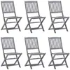 Image de vidaXL Chaises pliables en acacia solide