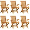 Image de vidaXL Chaises pliables - Bois de teck solide