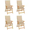 Image de vidaXL Chaises de jardin beige