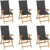 Image de vidaXL Chaises de jardin avec coussins anthracite