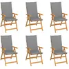 Image de vidaXL Chaises de jardin inclinables avec coussins