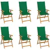 Image de vidaXL Chaises de jardin inclinables - Lot de 6