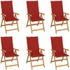 Image de vidaXL Chaises de jardin - Lot de 6 - Bois de teck massif