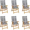 Image de vidaXL Chaises de jardin avec coussins - Bois teck