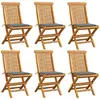Image de vidaXL Chaises de jardin lot de 6 - Gris
