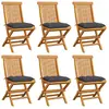 Image de vidaXL Chaises de jardin pliables 6 pcs