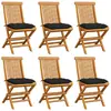 Image de vidaXL Chaises pliables avec coussins - Lot de 6