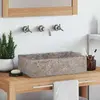 Image de VidaXL Lavabo marbre 45x30 cm Gris brillant