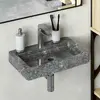 Image de vidaXL Lavabo mural gris - Marbre