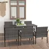 Image de VidaXL Ensemble à manger de jardin 7 pièces - Résine tressée - Gris