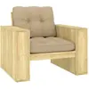 Image de VIDAXL Chaise de jardin beige