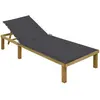 Image de VIDAXL Chaise longue pin imprégné avec coussin