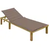 Image de vidaXL Chaise longue Taupe