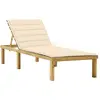 Image de VidaXL Chaise Longue Pin - Crème