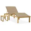 Image de vidaXL Chaise longue avec table - Pin