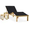 Image de vidaXL Chaise longue de jardin - Pin imprégné