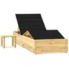 Image de vidaXL Chaise longue et table