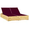 Image de vidaXL Chaise longue double bois