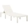 Image de vidaXL Chaise longue en plastique - Blanc