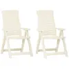 Image de VIDAXL Lot de 2 Chaises inclinables - Plastique Blanc