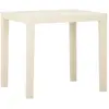 Image de vidaXL Table de jardin en plastique blanc