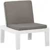 Image de VidaXL Chaise de salon de jardin - Blanc