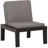 Image de vidaXL Chaise de salon de jardin Gris