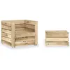 Image de vidaXL Salon de jardin palette 2 pcs - Pin imprégné