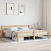 Image de vidaXL Cadre de lit bois massif - 180 x 200 cm
