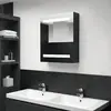Image de vidaXL LED Armoire - Noir 50x14x60 cm