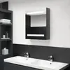 Image de VidaXL Armoire de salle de bain LED - Gris brillant