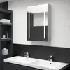 Image de vidaXL Armoire à miroir LED - Gris béton