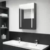 Image de VidaXL Armoire à miroir LED - Gris
