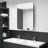 Image de vidaXL Armoire LED Gris Brillant